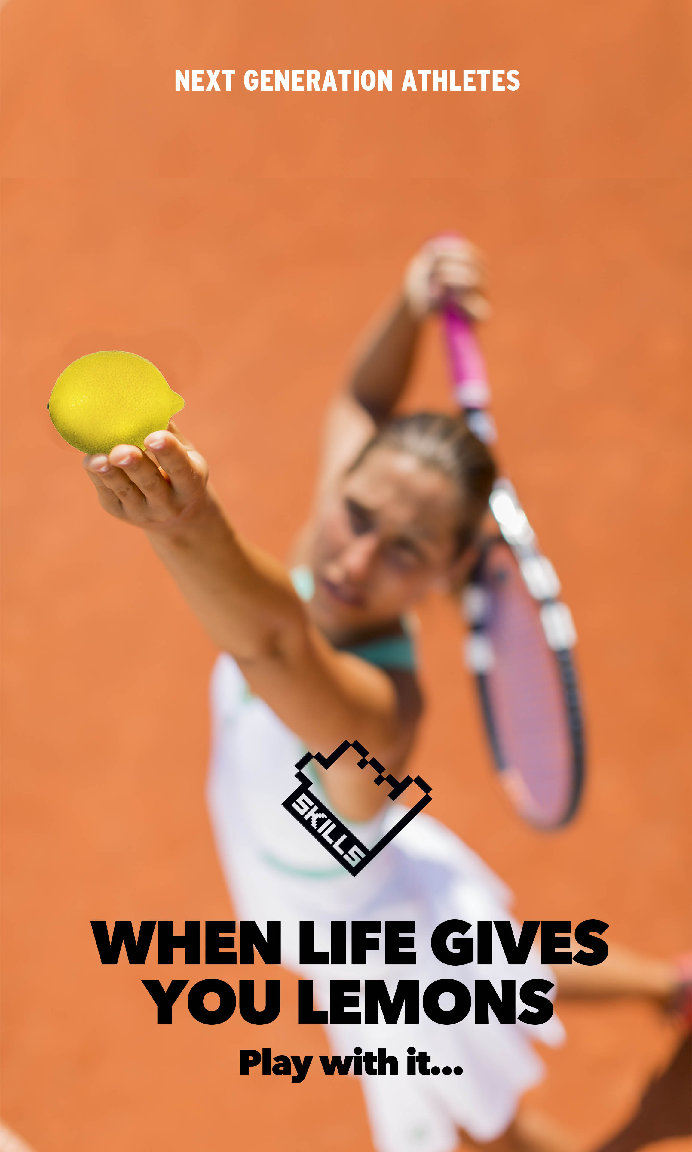 Young woman playing tennis